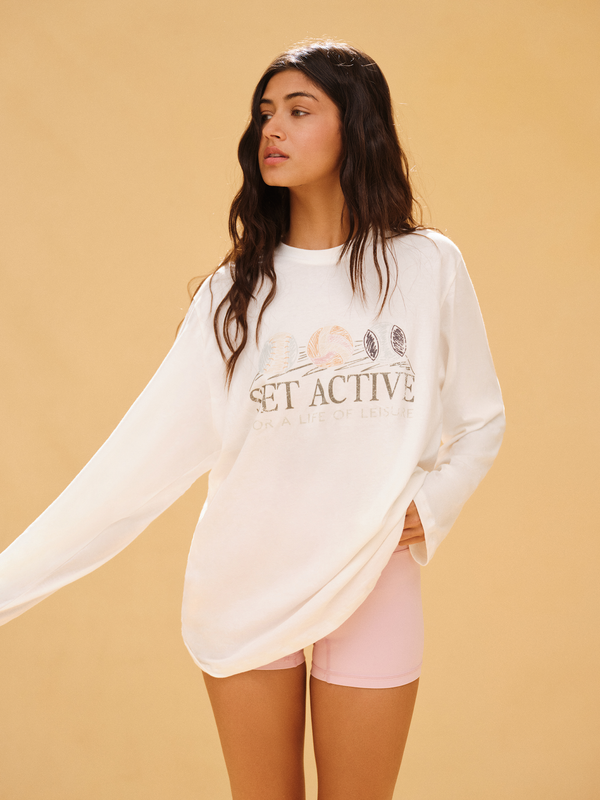 CLASSIC COTTON DAILY CLUB SET LONG SLEEVE - BLANC
