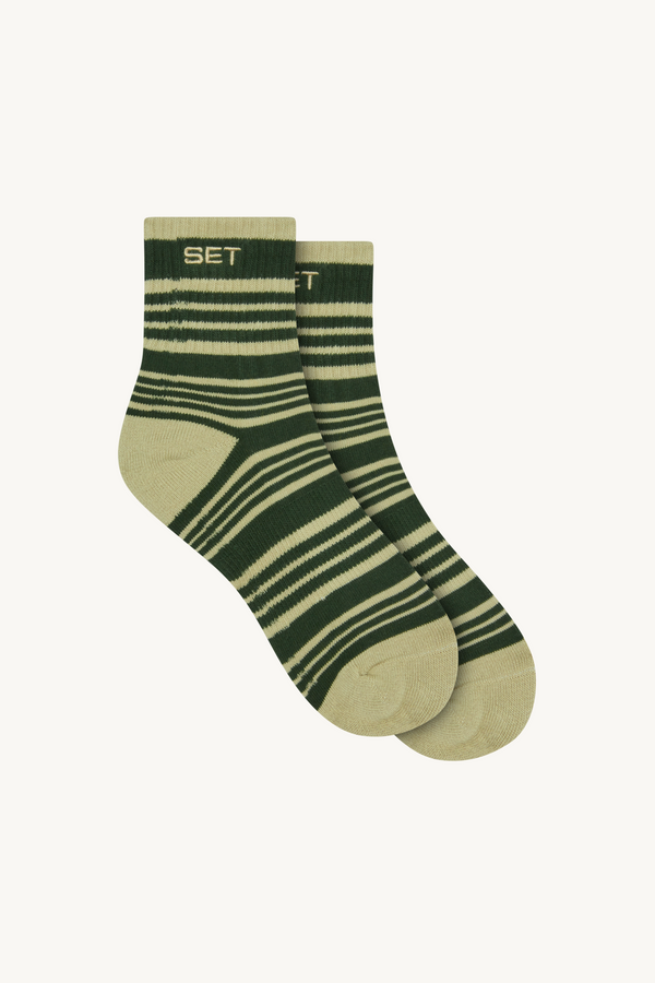 SET STRIPE SHORTY SOCKS - LAWN