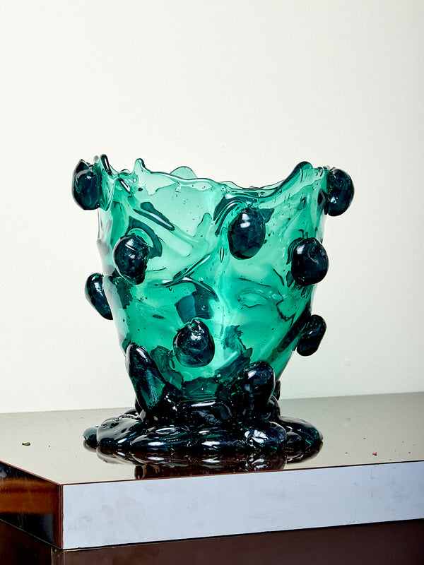 Large Nugget Vessel in Green