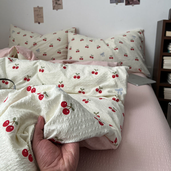 Juicy Cherry Aesthetic Bedding Set