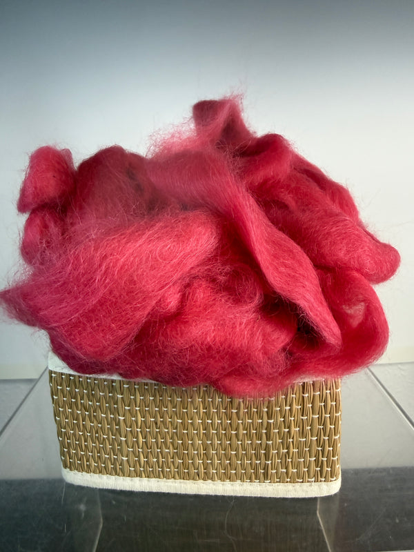 Red Suri Alpaca Roving