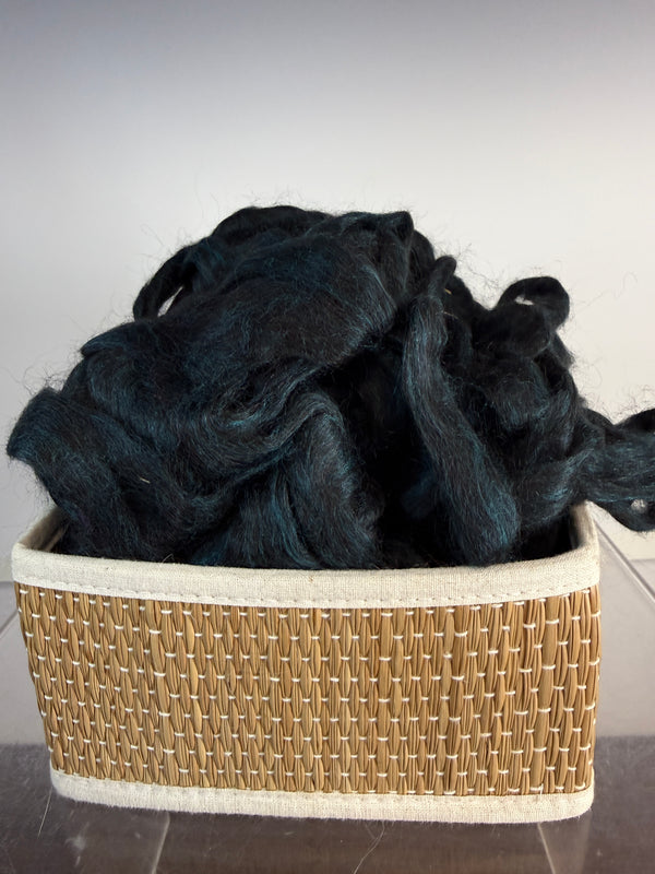Teal Suri Alpaca Roving