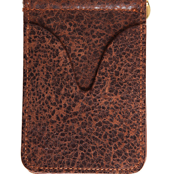 Birch Rust Leather Spring ID Wallet