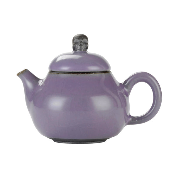 Skull Purple Ruyao Pear Teapot