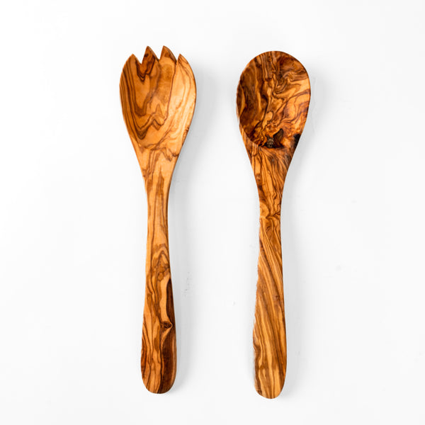 Olive Wood Salad Servers