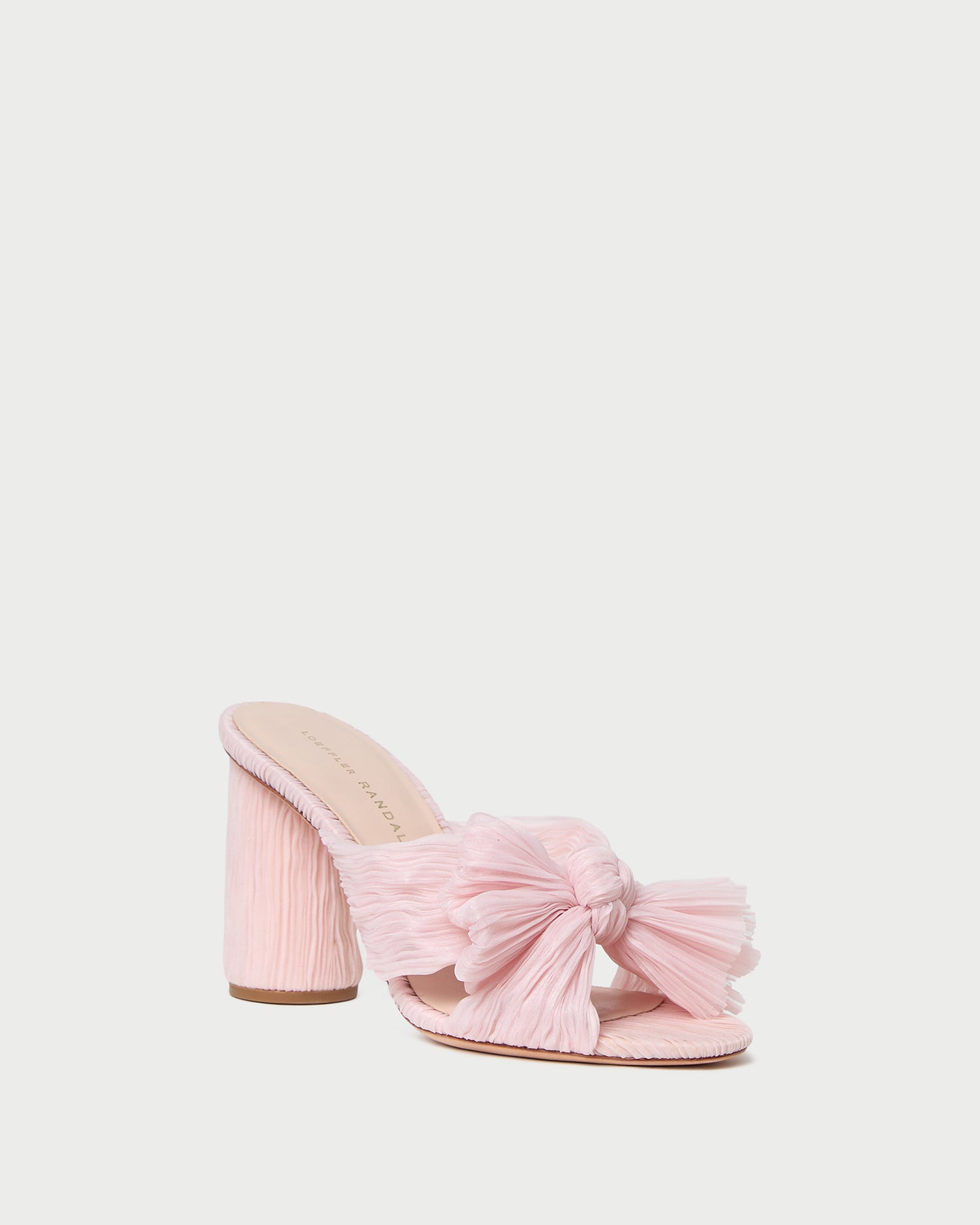 Penny Pink Pleated Bow Heel