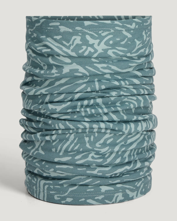 Bamboo Lightweight Sun Mask - Tidal Flow Print Stormy Sea