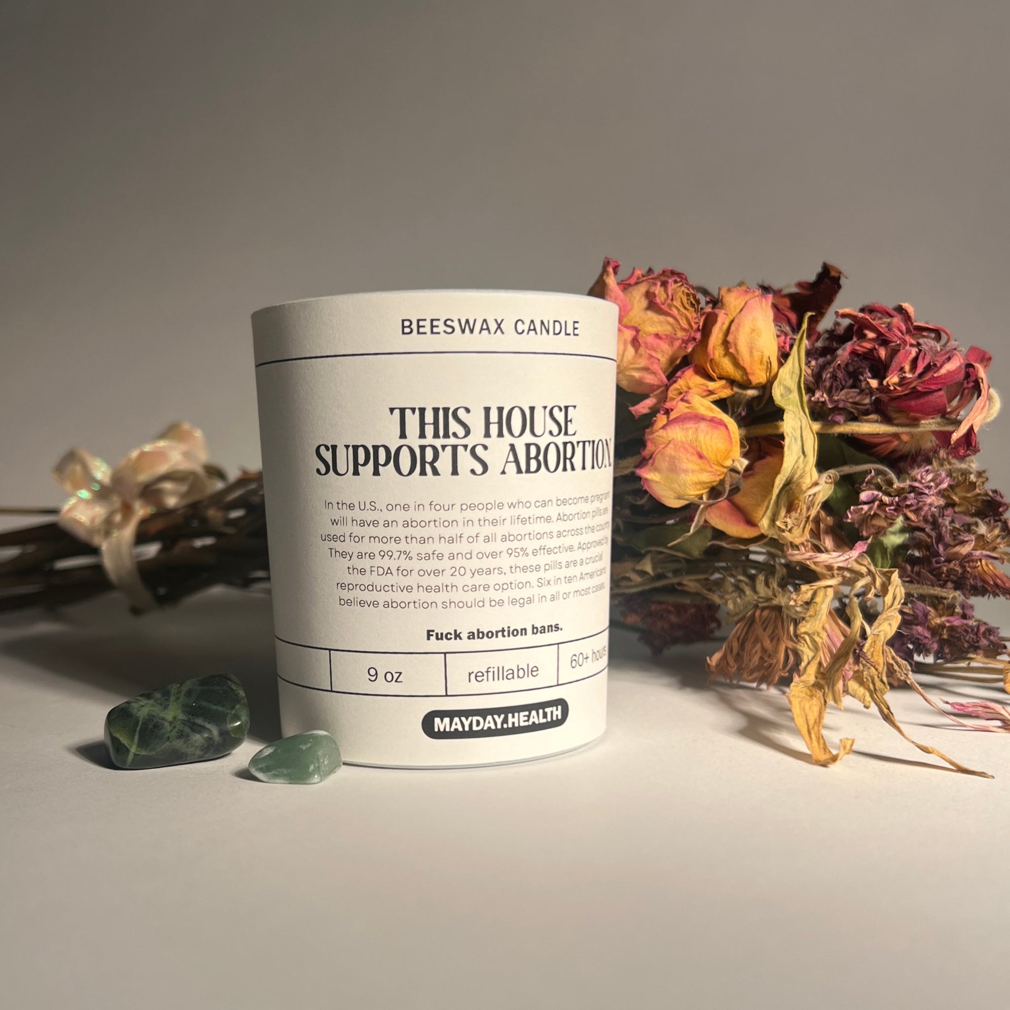 This House Supports Abortion | scented beeswax candle