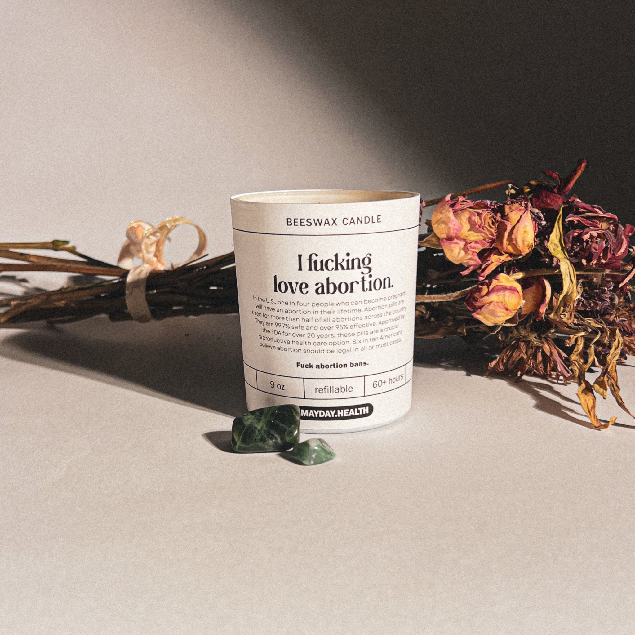 I Fucking Love Abortion | scented beeswax candle