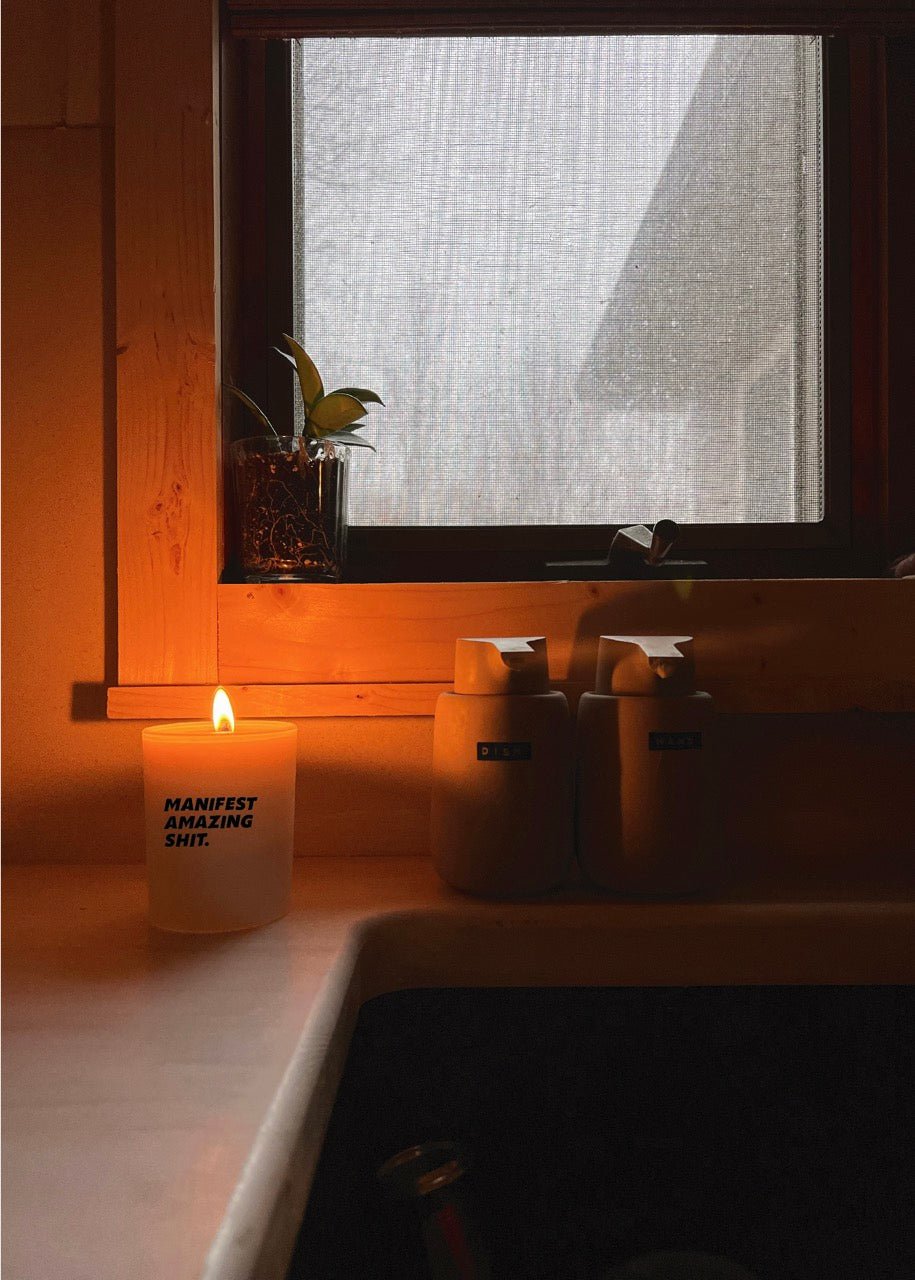 manifest candle / perfect size / refillable