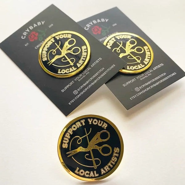 Support Your Local Artist Enamel Pin