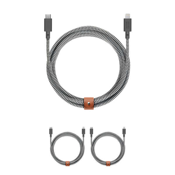 3-Pack Belt Cable XL (USB-C to Lightning)
