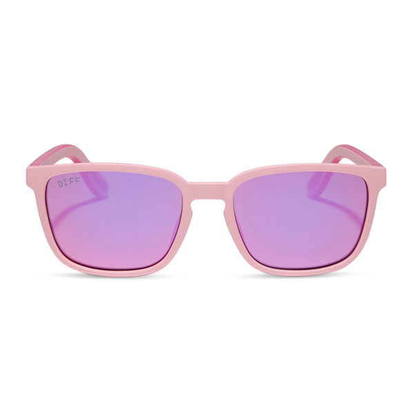 RUSH - MATTE BABY PINK + PINK RUSH MIRROR + POLARIZED SUNGLASSES
