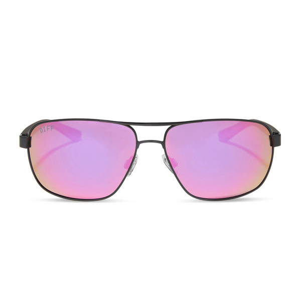MATCHPOINT - BLACK + MATTE BLACK + PINK RUSH MIRROR + POLARIZED SUNGLASSES