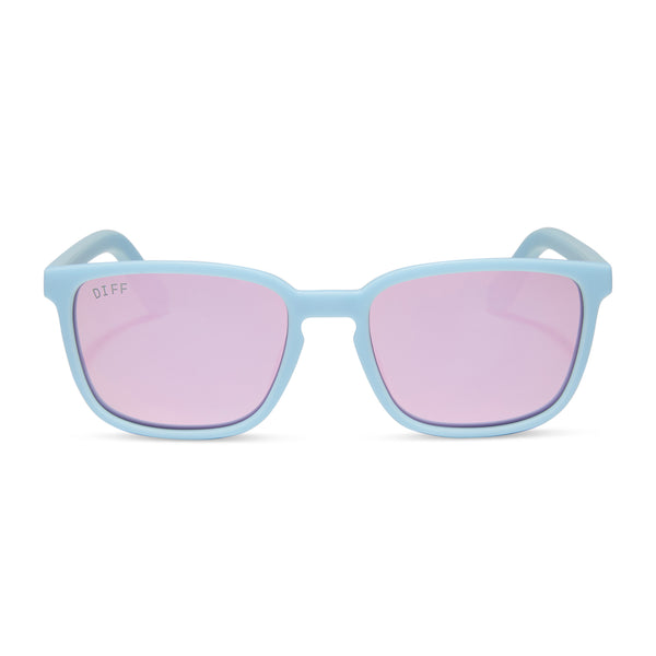 RUSH - MATTE BABY BLUE + LAVENDER MIRROR + POLARIZED SUNGLASSES