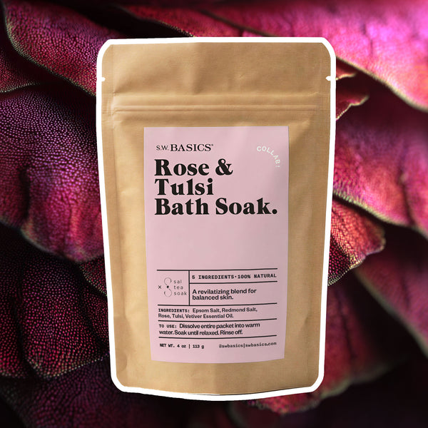 S.W. Basics x Salteasoak Rose & Tulsi Bath Soak