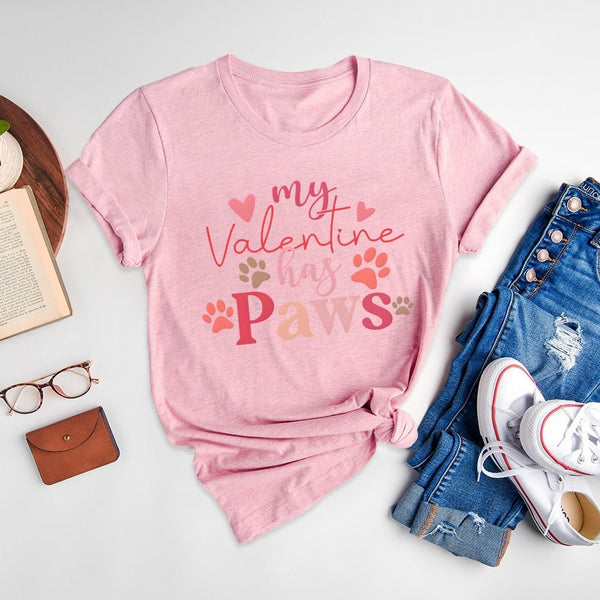 My Valentine Has Paws Tee