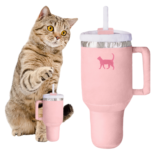 Kitty Cup Cat Tumbler Toy with Catnip & Crinkle Paper by PUPROAR