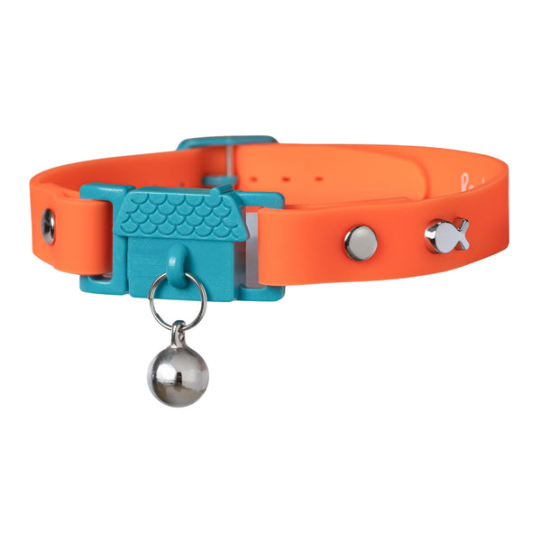 KITTYRAMA TANGERINE CAT COLLAR - Quick Release, Breakaway, Hypoallergenic