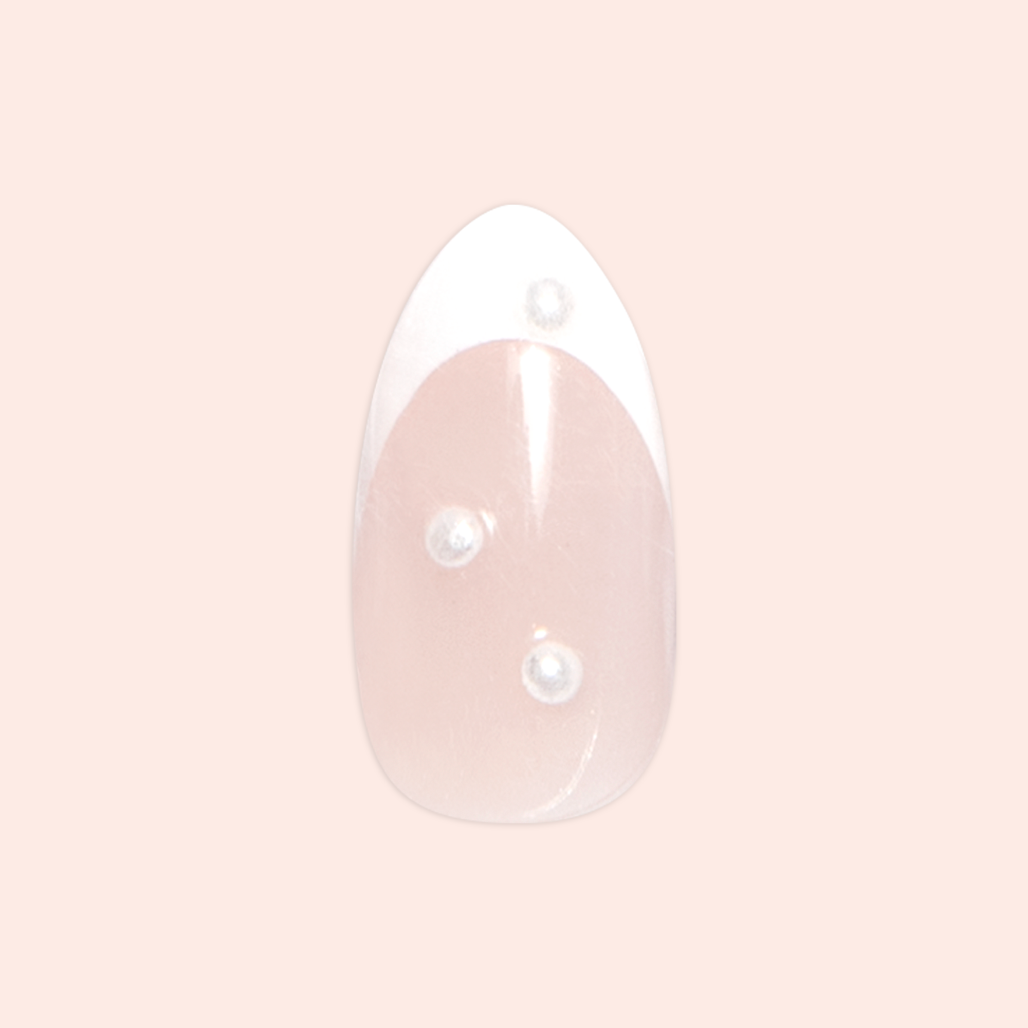 Iconic French Puffy Pearls - Press On | Medium | Almond