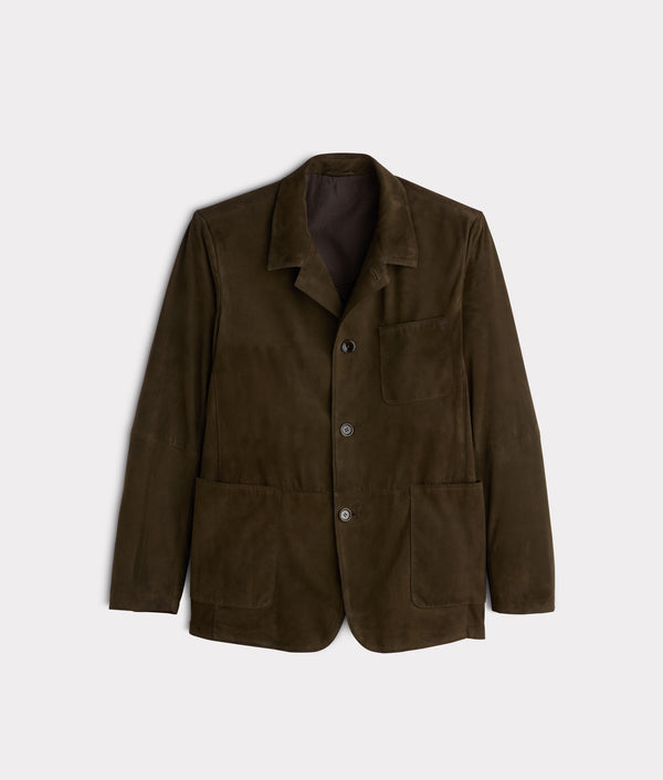 Hogan Suede Blazer :: Olive