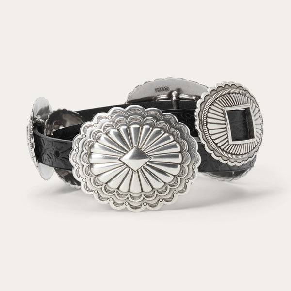 Stetson & THE GREAT. Tooled Leather Concho Belt