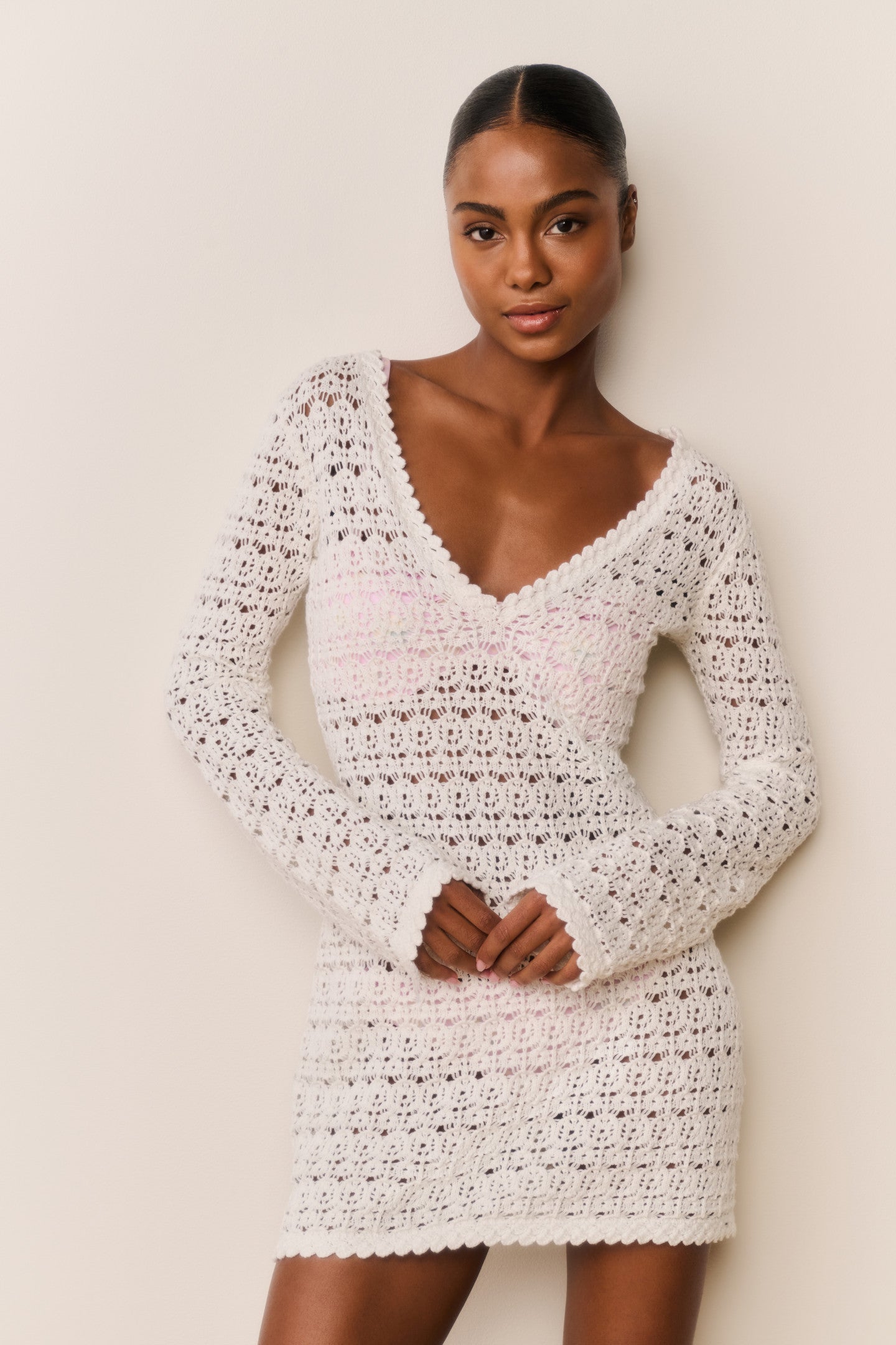Vespa Crochet Mini Cover-Up Dress