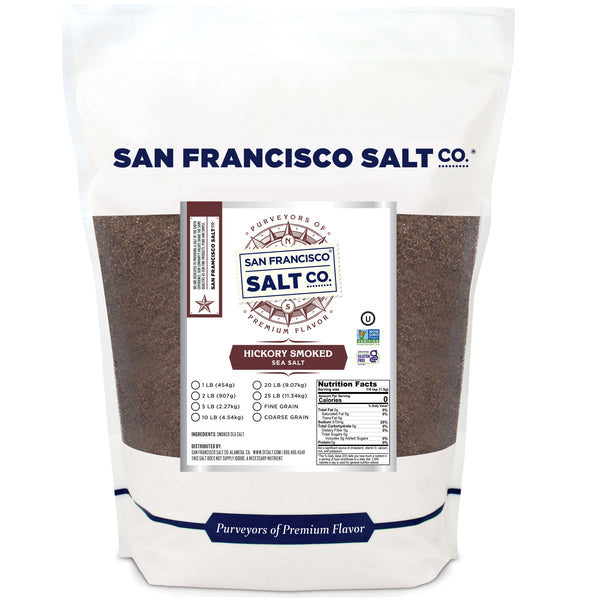 Hickory Smoked Salt 10 lb Fine Grain