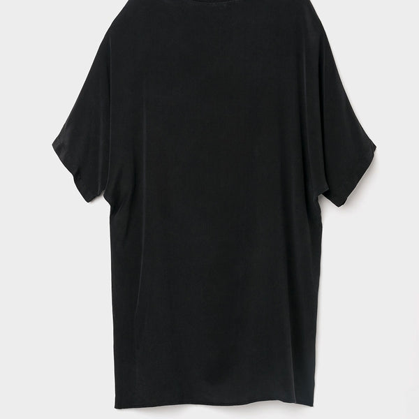 Artist Dress in Silk Crepe, Black, Size L/XL | READY TO SHIP