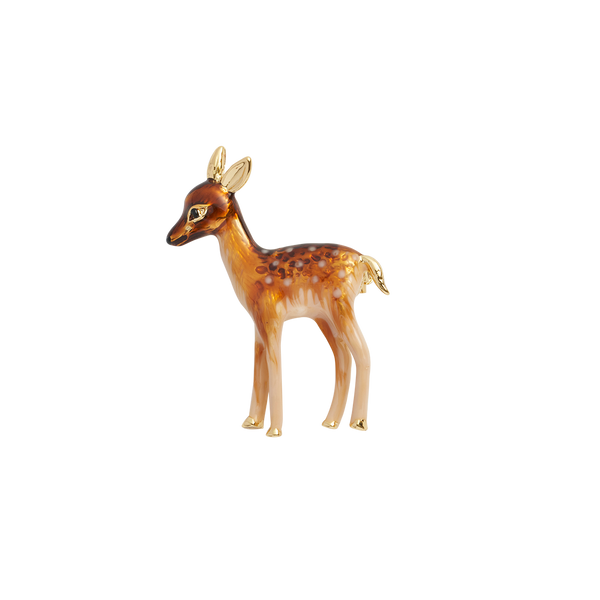 Enamel Fawn Brooch