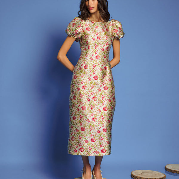 DREAM Forest Echo Jacquard Midi Dress