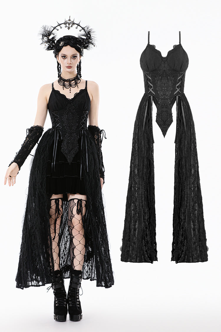 Romantic Gothic Lace Tail Dress DW1119