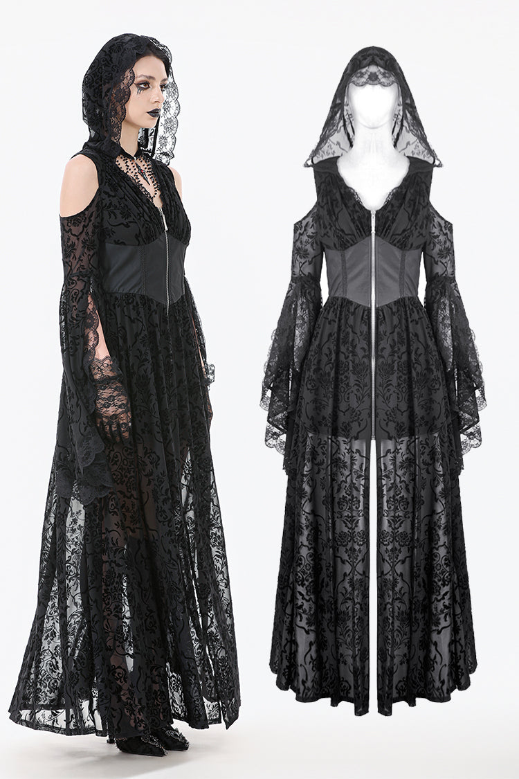 Gothic Hooded Sorceress Gown DW1090BK