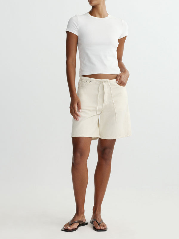 Sienna Low-Slung Short Relaxed 7" | Ecru Aura