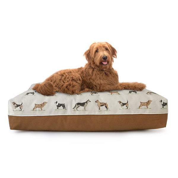 Cross Stitch Rectangle Dog Bed