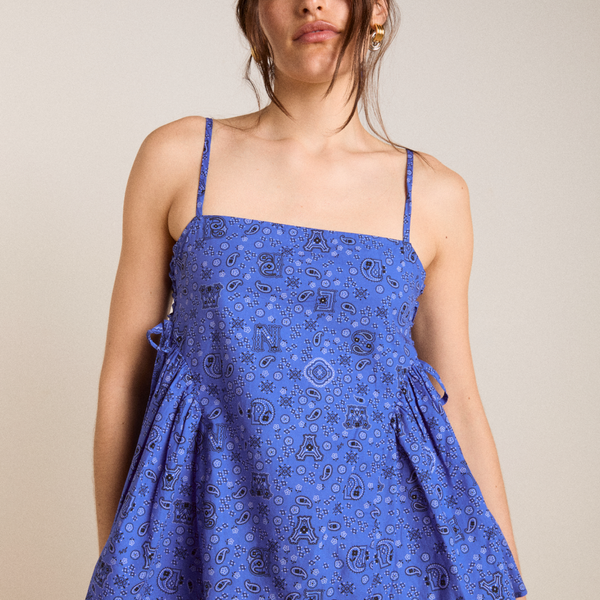 cressida cami - blue paisley