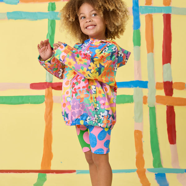 Spliced Floral Kids Bike Short