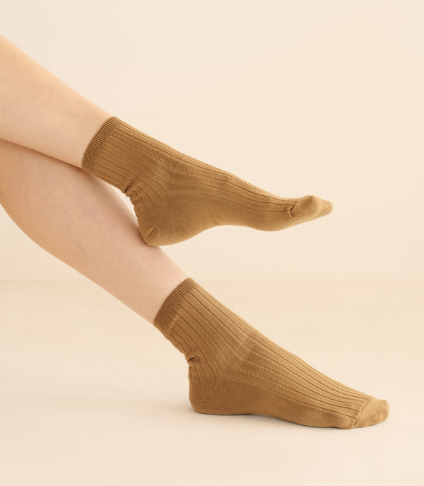 COLLÉGIEN ANKLE SOCK -- BISCUIT