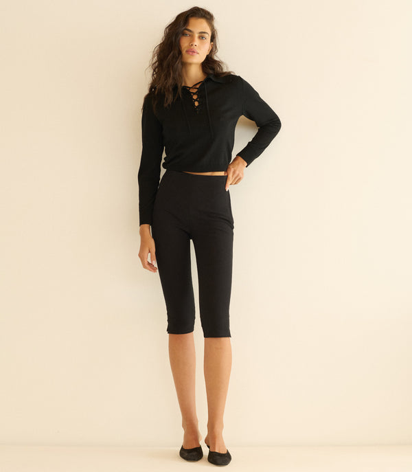 LULA CAPRI PANT -- BLACK