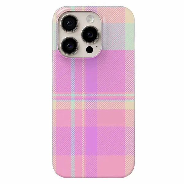 Pastel Checkered Pattern iPhone Case