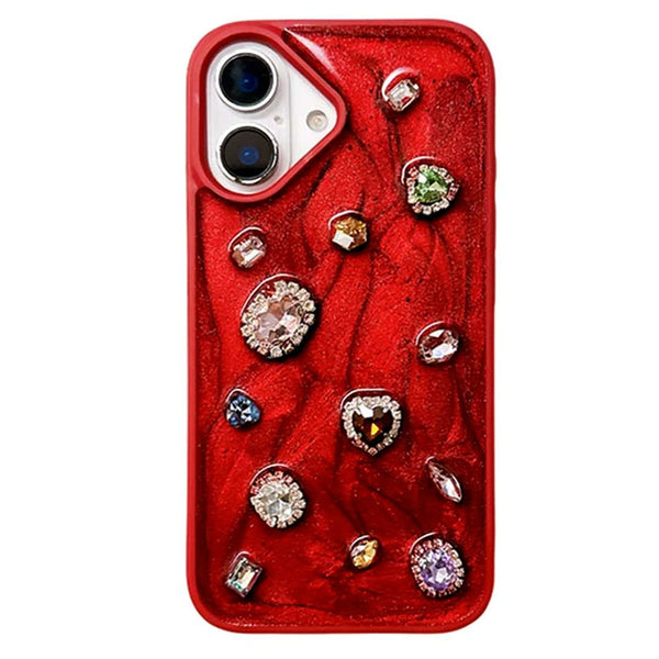 Red Gemstones iPhone Case