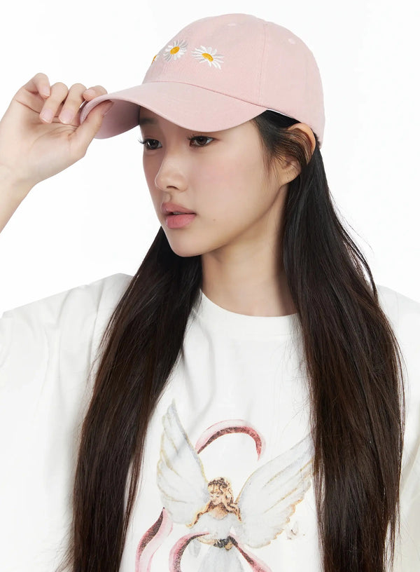 Daisy Embroidered Baseball Cap IM506