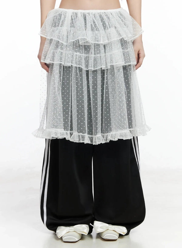 Tiered Tulle Polka Dot Skirt IM506