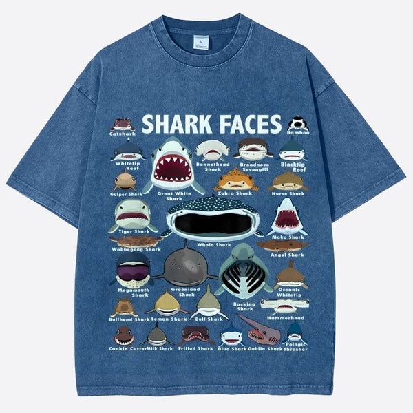Shark Faces Tee