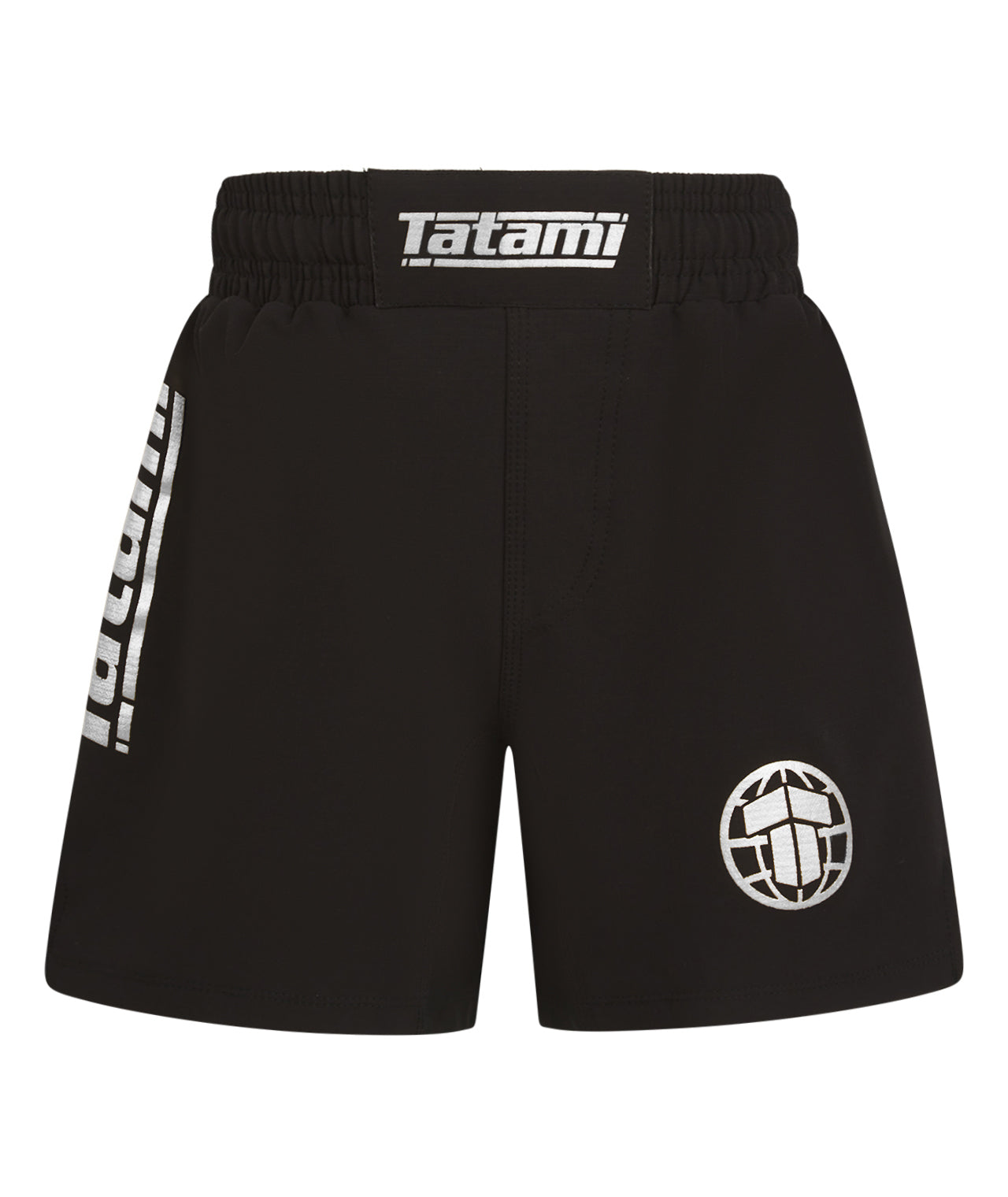Kids Tatami Pro Grappling Shorts - Black & Silver