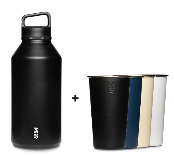 64oz WM Bottle + 4x Pint Cups