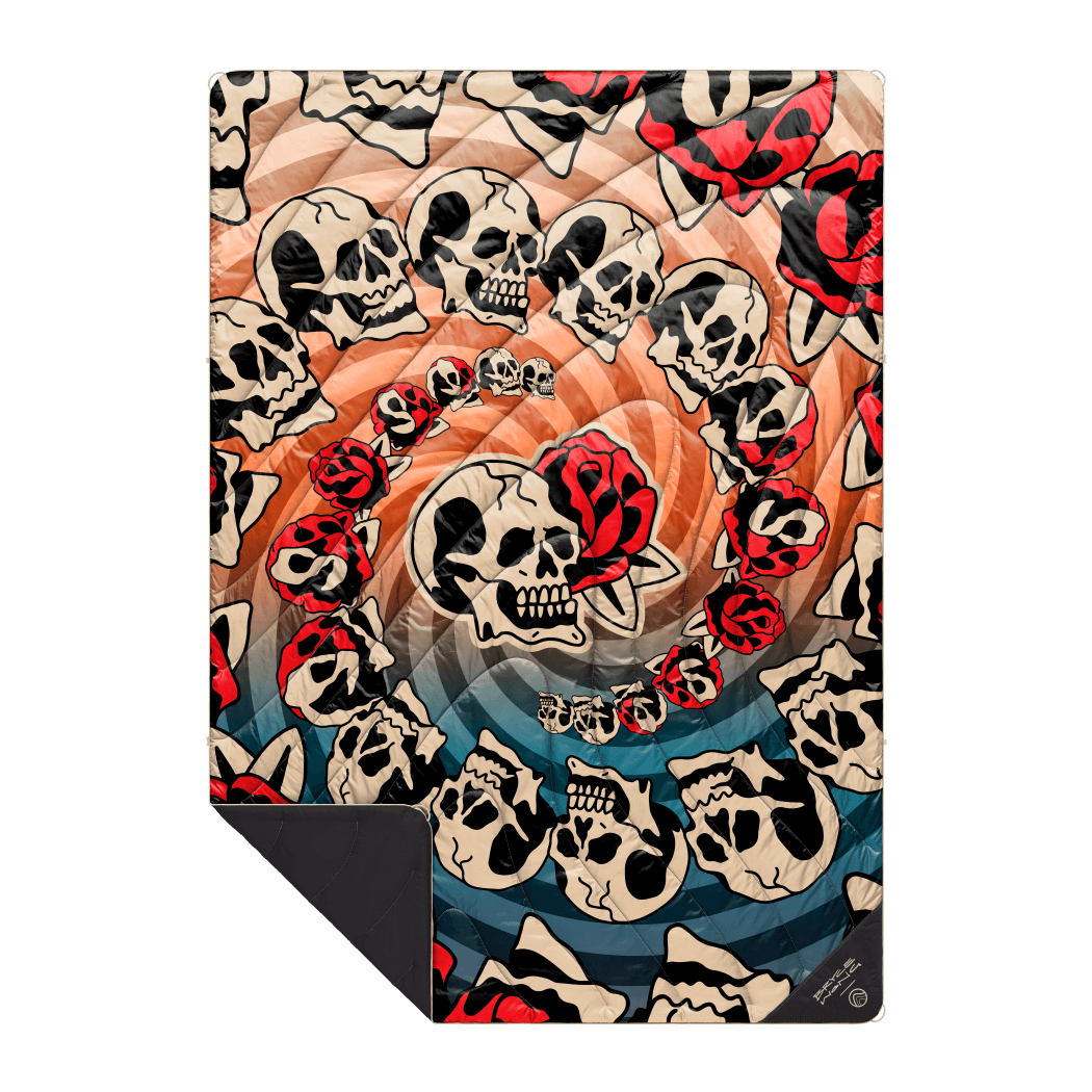 Original Puffy Blanket - Bryce Wong - Skulls & Roses