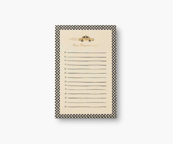 Checklist Notepad - Taxi