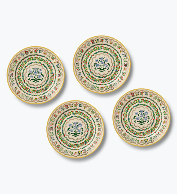 Porcelain Dinner Plate Set - Rosette
