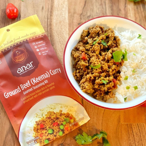 Anar Ground Beef (Keema) Curry Gourmet Seasonings with Recipe | Family Size